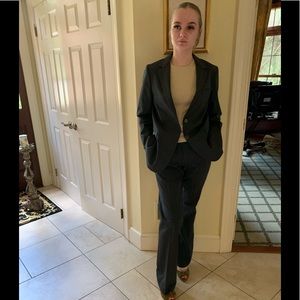 Theory black/gray pant suit
